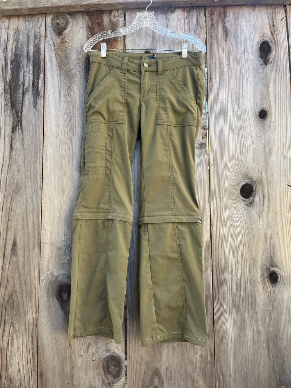 Prana kaki pant zip off shorts